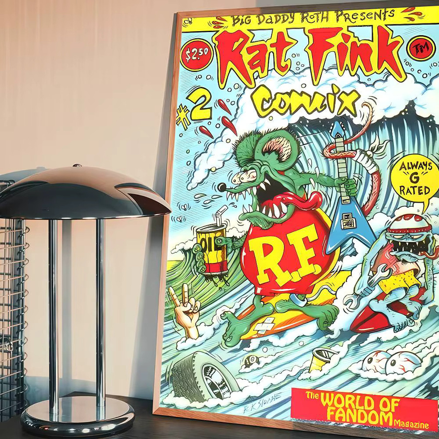 Tales Of The Rat Fink Vintage Poster Retro Aufkleber aus Kraftpapier in Multicolor - Bild 5