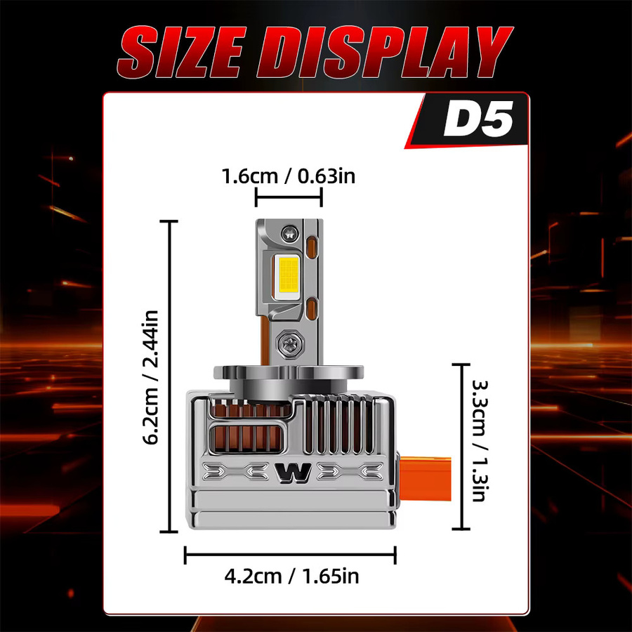 LSLIGHT D5S LED Scheinwerfer Lampen für Audi A4 B9 Allroad 2015-2022, 30000LM mit Kupferrohr, Silber - Bild 3