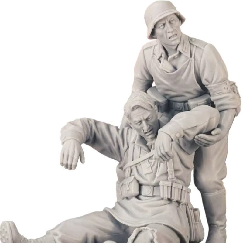 BAANFU Sanitäter, Krankenwagen, Kamerad, 2-teiliges Set, Harz, Maßstab 1:35 - Bild 2