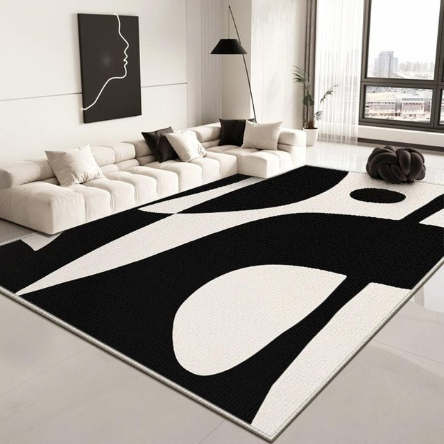 WTEMPO Teppich in Schwarz, modern und abstrakt, rutschfest, Polyester, B/T: 280 x 180 cm - Bild 1