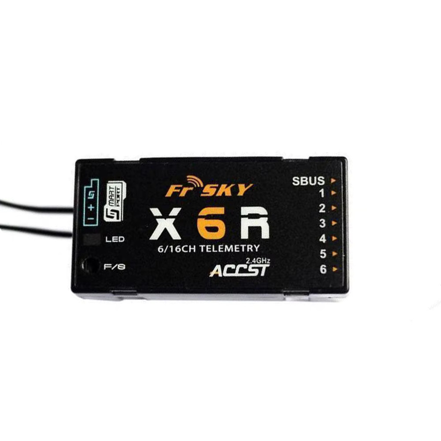 FrSky X6R 2.4G 16CH SBUS Empfänger mit PCB-Antenne und Smart Port Datenübertragung in Schwarz für Taranis, Jumper und Radiomaster Drohnen - Bild 2