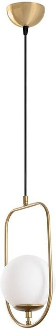 Opviq Pendelleuchte Skew in Gold/Messing mit E14 Fassung, Höhe: 171 cm, Breite: 15 cm, Tiefe: 15 cm - Bild 1