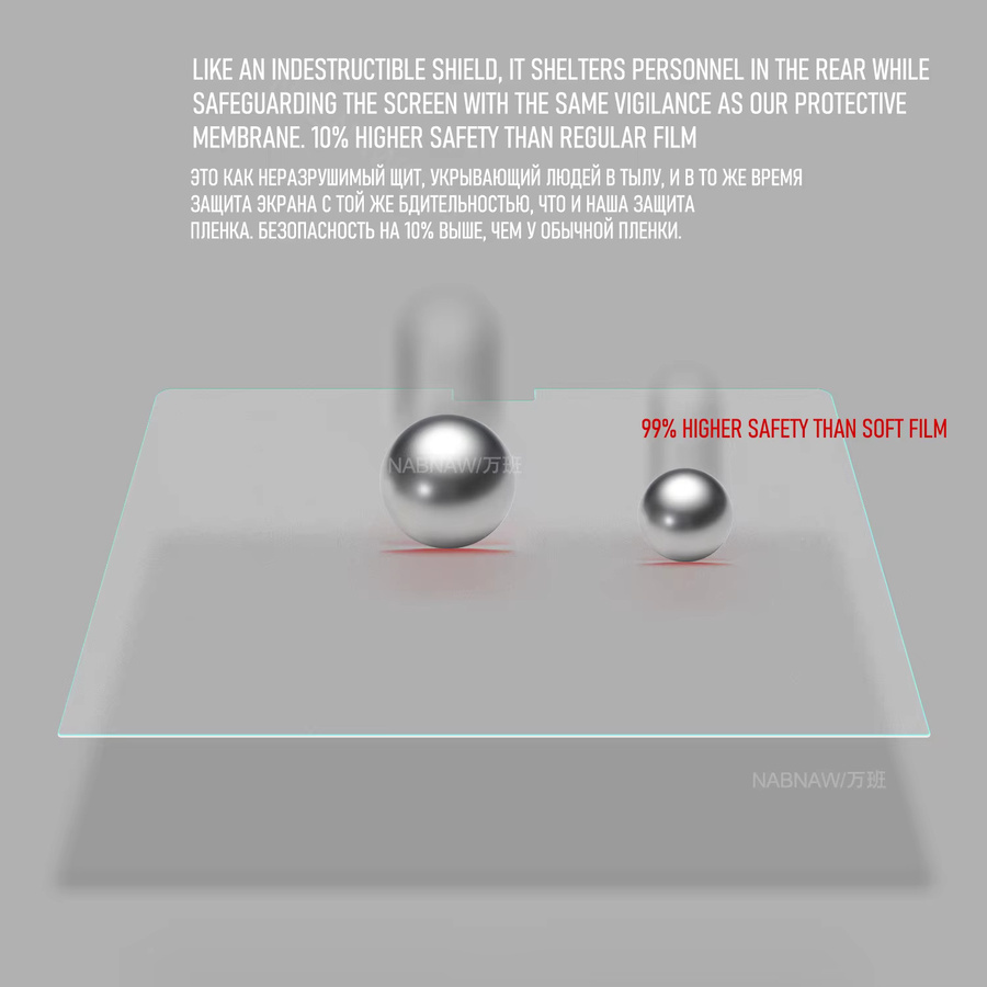 NABNAW Displayschutzfolie aus gehärtetem Glas für Apple MacBook Pro 14 (M5, M4, M3), 2er-Pack, transparent, 9H Anti-Kratz-Schutz - Bild 3