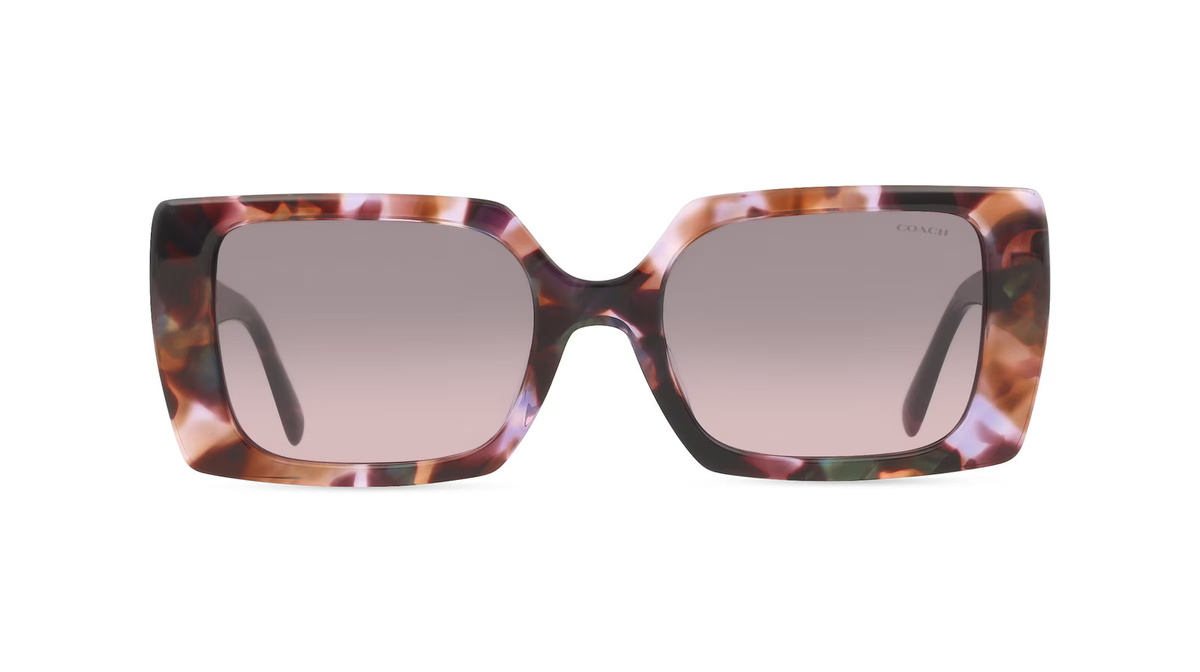 Coach HC8409U Sonnenbrille Damen, Vollrand, quadratisch, Acetat, lila - Bild 1