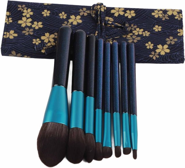 Beautyyy Make-up Pinsel Set, 8 Stück, Holzgriff, Schwarz - Bild 1