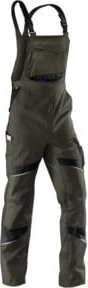 Kübler ActiviQ Latzhose 3250 in Oliv/Schwarz mit Reflexstreifen und Cordura-Material - Bild 1