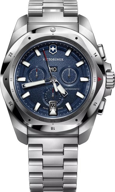 Victorinox Chronograph, Quarz, Edelstahl, 43 mm, Blau, Herren - Bild 1