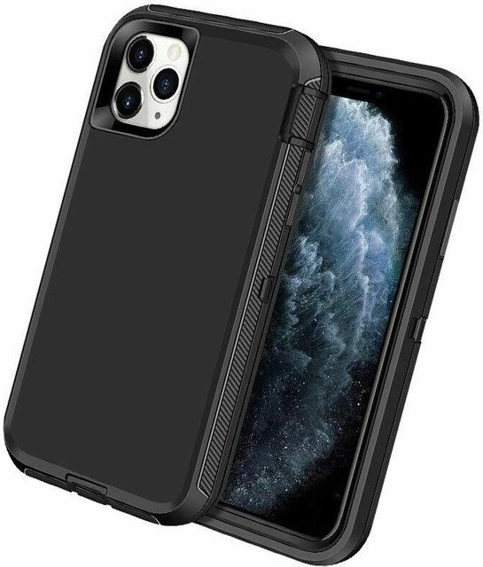 Xiangyun Hybrid Heavy Duty Armor Ganzkörper Schutzhülle für iPhone 15 14 13 12 11 Pro Max Plus Schwarz Transparent Stoßfest - Bild 1