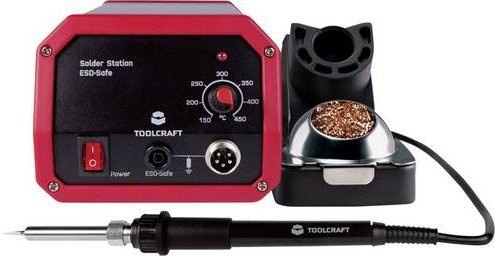 TOOLCRAFT ST-80A Lötstation analog 80W mit Lötspitze in Rot - Bild 1