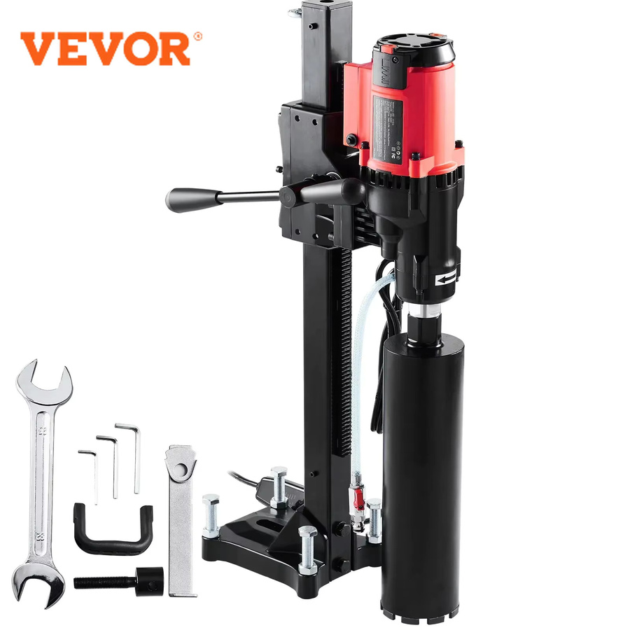 VEVOR Nass-Trocken-Diamantbohrmaschine 3200W mit 750 U/min für Beton inklusive Halterung und Wasserbohrvorrichtung - Bild 2