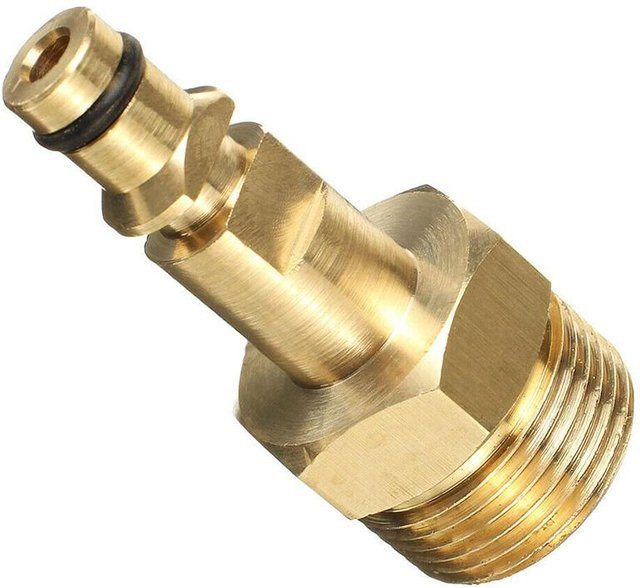 Kärcher Hochdruckreiniger-Schlauchadapter M22 Messing-Anschlussstück für K-Serie Waschpistole in Beige und Gold - Bild 1