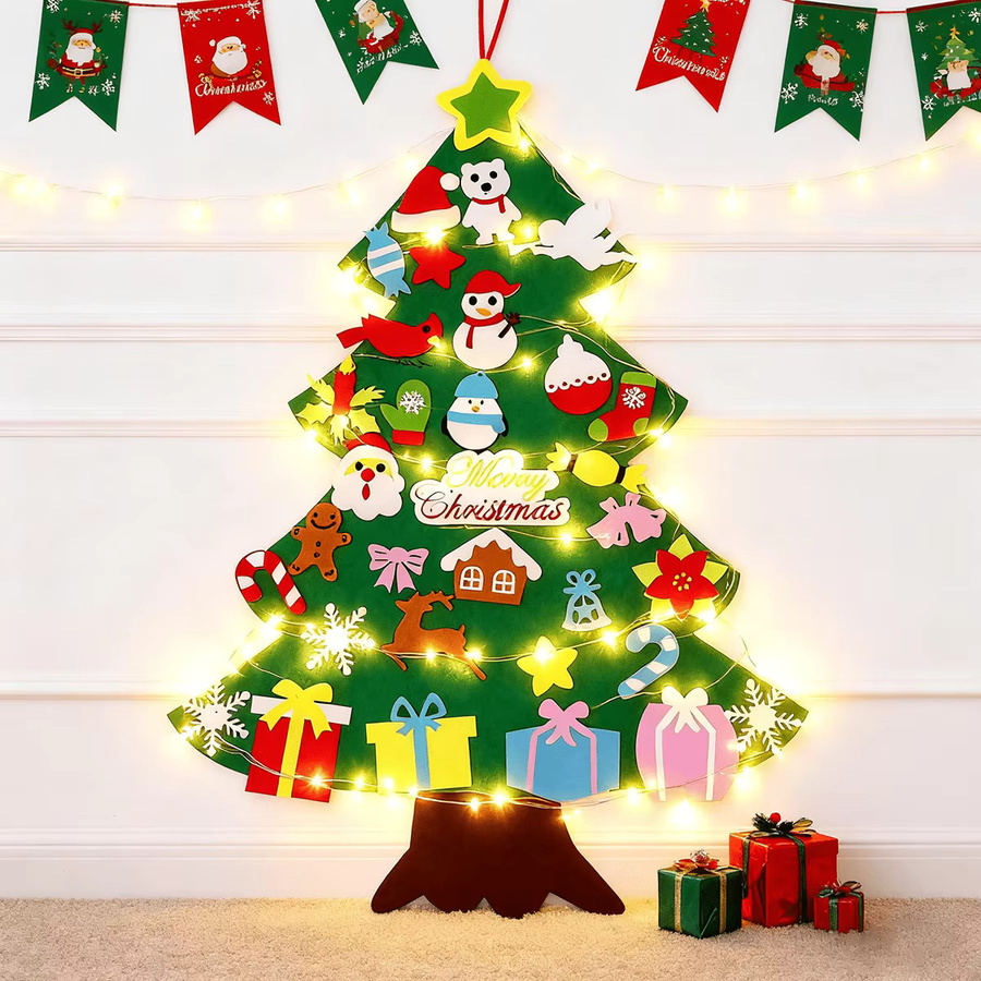 Handgefertigter DIY-Weihnachtsbaum aus Filz von SHIQIAN als hängende Weihnachtsdekoration - Bild 2