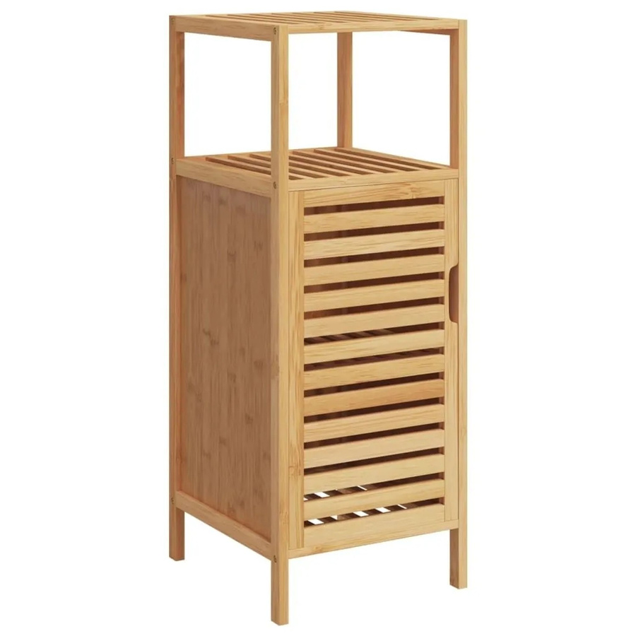 vidaXL Badezimmerschrank aus Bambus mit Ablage und Türen, Braun, B/T/H: 36 x 33 x 87 cm - Bild 2