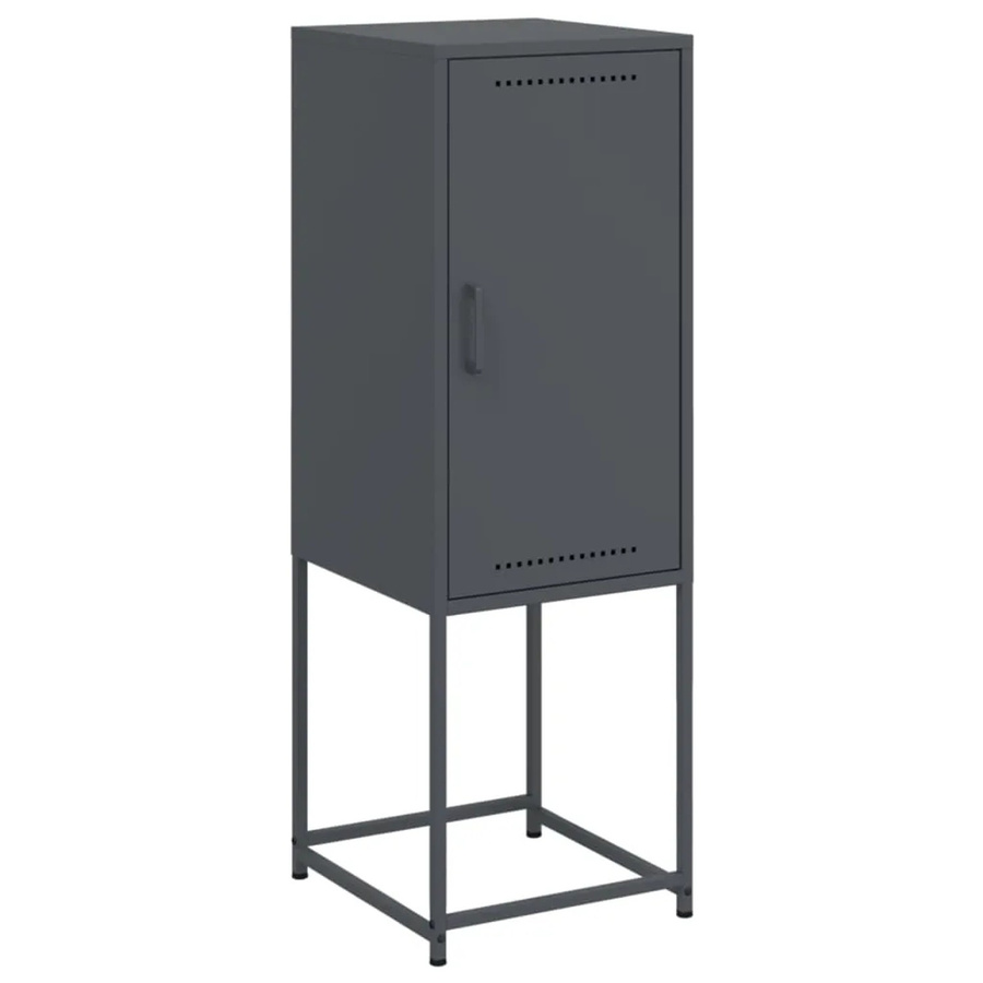 vidaXL Highboard in Anthrazit aus Stahl im Industrie-Stil, B/T/H: 36 x 39 x 107 cm - Bild 2