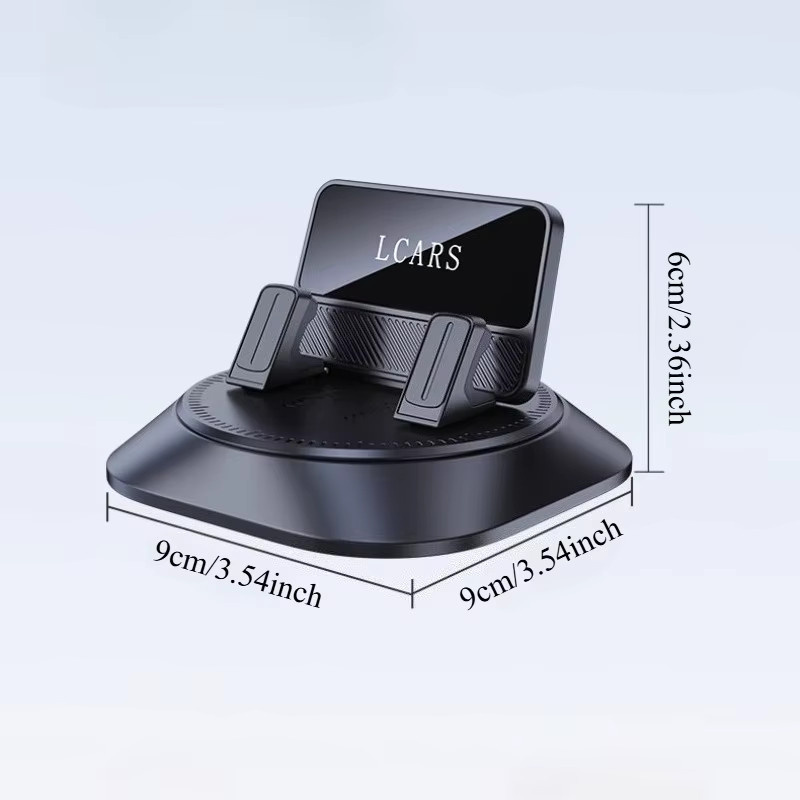 LCARS Universal 360-Grad-Drehung Auto Telefonhalterung für das Armaturenbrett mit rutschfestem Klebepad in Schwarz - Bild 6