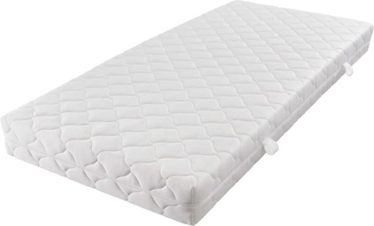 Vidaxl Schaummatratze mit waschbarem Bezug in Weiß, B/T/H: 200 x 180 x 17 cm - Bild 1