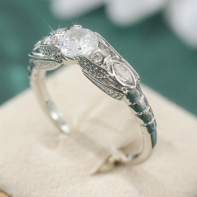 YoYo Ring, versilbert, Libellenmuster, Zirkonia, Damen - Bild 1