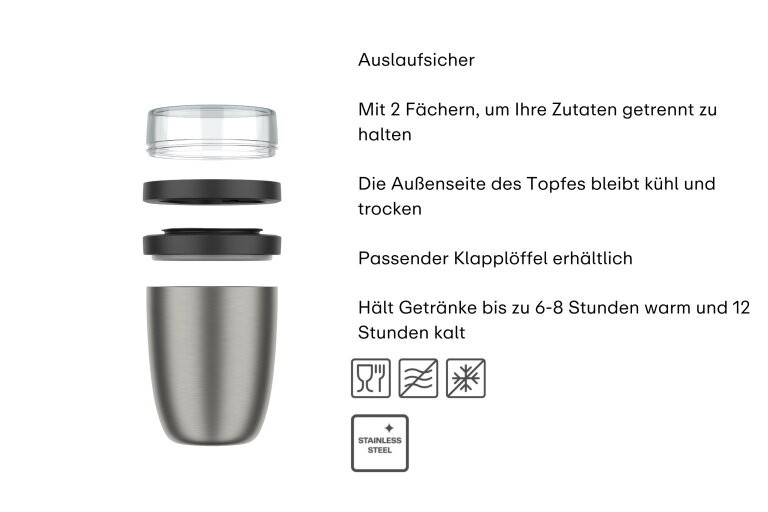 Mepal Thermo-Lunchpot Ellipse aus Edelstahl in Green - Bild 2