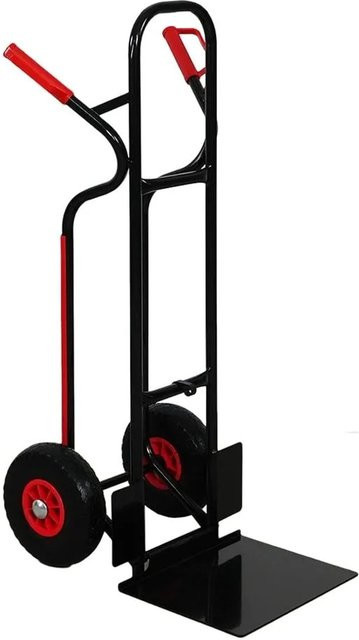 PROREGAL Sackkarre RAGNAR mit XXL klappbarer Schaufel in Schwarz, Stahlrahmen, Tragkraft 250 kg, H x B x T: 117 x 60 x 60 cm - Bild 1
