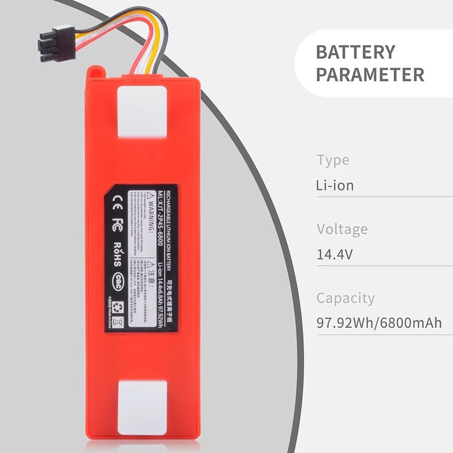 Roborock Ersatzakku 14,8V 6500mAh Hochleistungs-Li-Ionen-Akku kompatibel mit Xiaomi Roborock S5 S50 S55 S6 S7 Max S7 MaxV Ultra E4 E20 E35 Q7 Max Roboterstaubsaugern - Bild 2