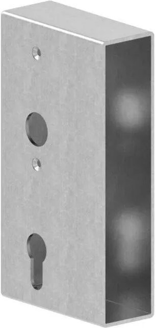 FeNau Schlosskasten aus Stahl in Silber, B/T/H: 4,0 x 9,45 x 17,3 cm - Bild 1
