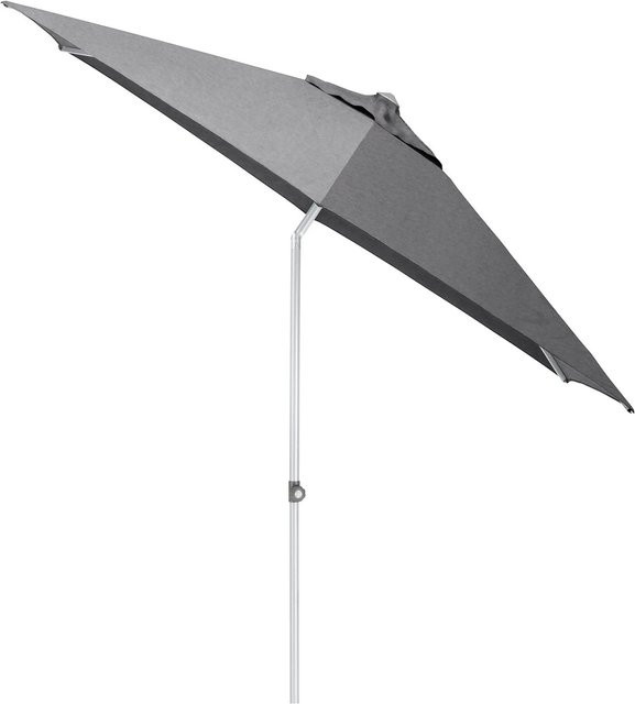 Kettler Stockschirm EASY PUSH LX rund, Grau meliert, Gestell Silber, Durchmesser: 300 cm, Höhe: 250 cm - Bild 1