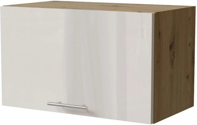 Feldmann-Wohnen Klapphängeschrank Brerra W4B/60 in Eiche Artisan und RAL 9001 Creme Hochglanz mit Blum Avenots Klappenbeschlag, B/T/H: 60 x 32,5 x 36 cm - Bild 1