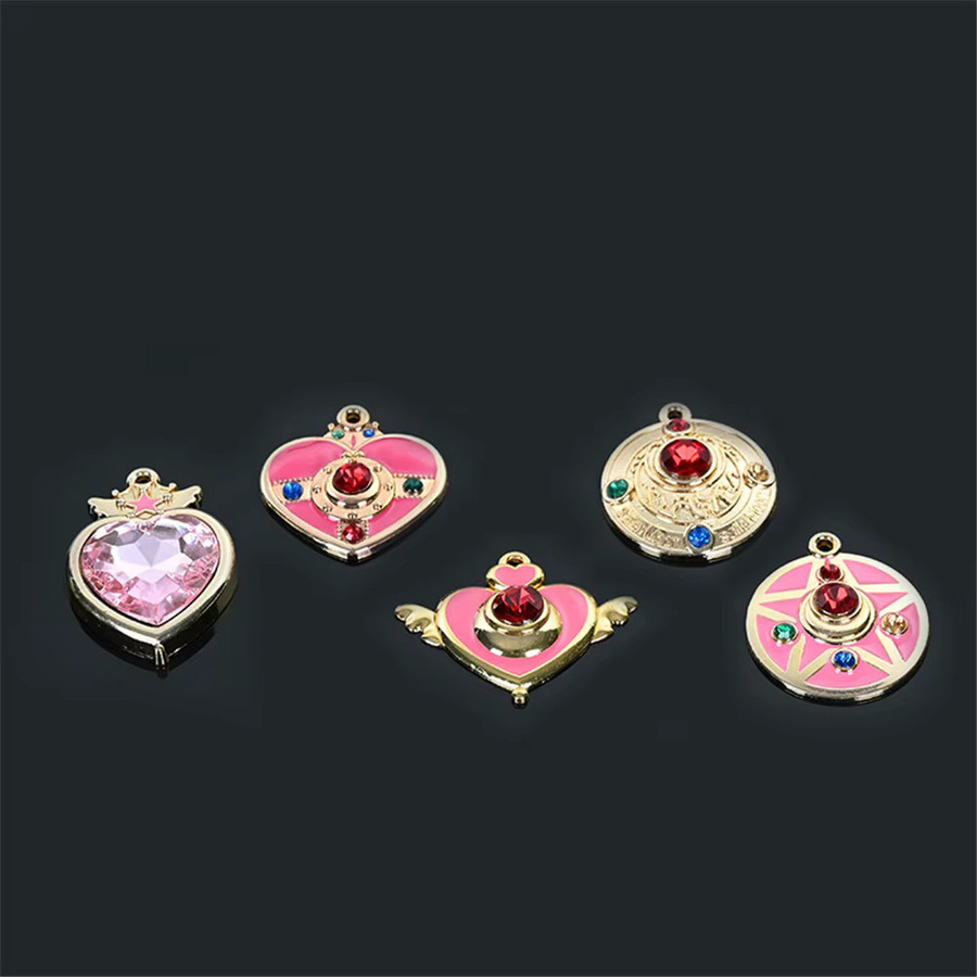 Bandai Sailor Moon Anime Seemann Mond Tsukino Usagi Smoking Venus Anhänger Halskette Set Cosplay Actionfigur Zubehör 5-teiliges Set - Bild 3