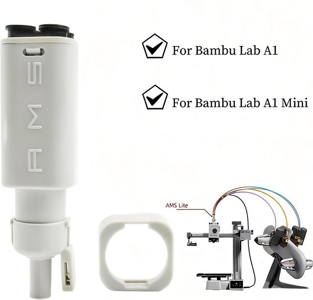 Bambu Lab AMS Lite Filament-Hub mit Fünf-Wege-Komponenten-Schalter für FDM-Drucker, Farbe: Weiß, passend für Bambu Lab A1 und A1 Mini - Bild 1