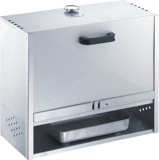 Peetz Alu-Räucherofen 990 für 4 bis 10 Fische liegend, silber, mit Schieber, B/T/H: 60,0 x 50,0 x 28,0 cm - Bild 1