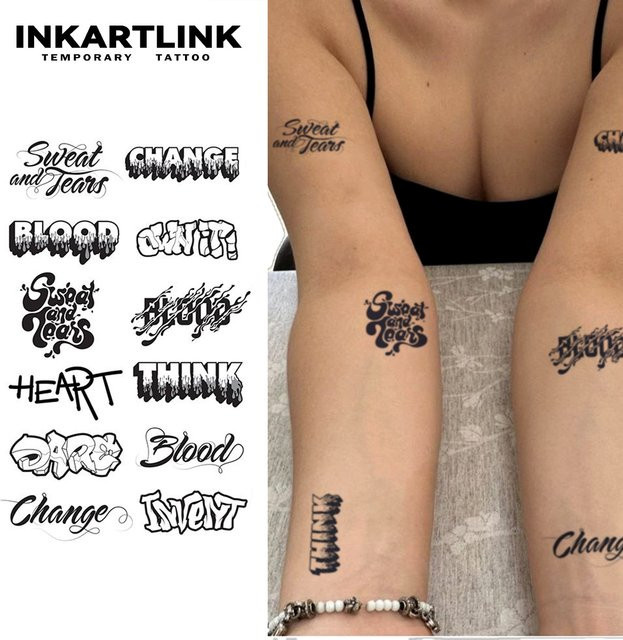 INKARTLINK Fried Street Temporärer Tattoo-Aufkleber, Unisex - Bild 1