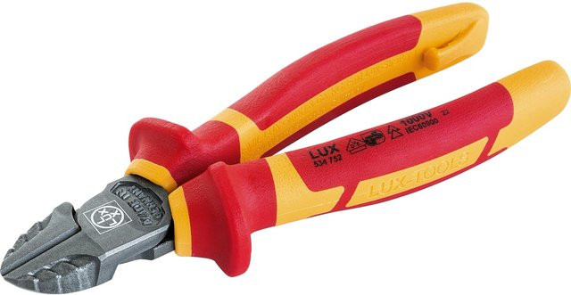 LUX-TOOLS Professional VDE Seitenschneider aus gehärtetem Stahl in Rot, 160 mm - Bild 1