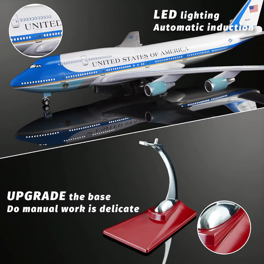 ZOCO Air Force One B747, Flugzeugmodell, Maßstab 1:1, Druckguss - Bild 3