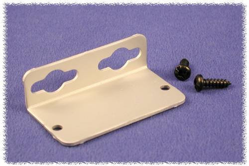 Hammond Electronics 1455PF Wandhalterung aus Aluminium in Silber, 1 Paar - Bild 1