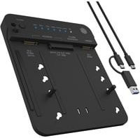 ICY BOX Dockingstation IB-2913MCL-C31 in Schwarz mit USB-C und USB-A Anschlüssen - Bild 1