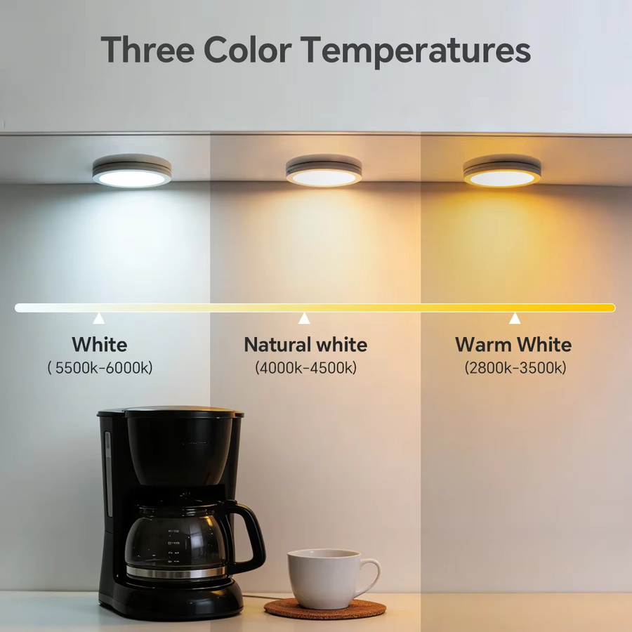 Gyarfas USB LED-Panel-Licht in Weiß mit Aluminiumgehäuse und CCT-Farbtemperatursteuerung (Kalt-, Warm- und Neutralweiß) - Bild 3