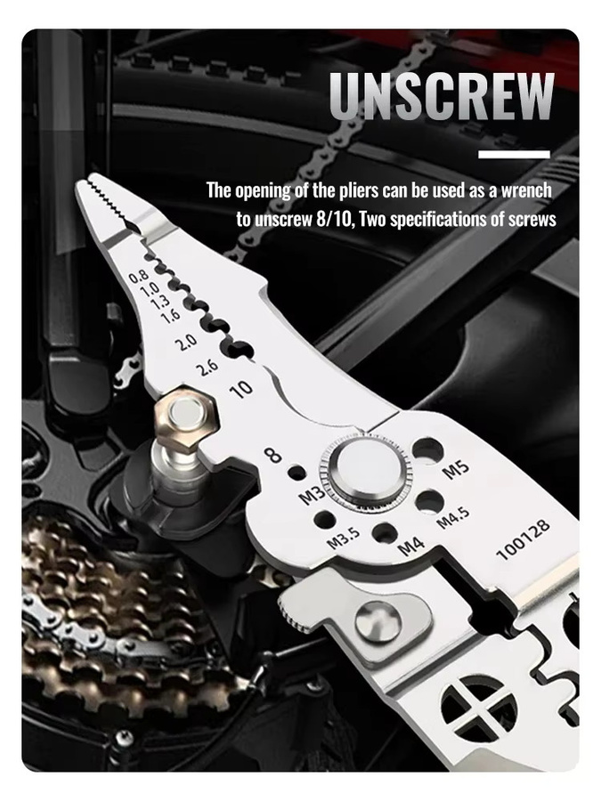 Multifunktionale automatische Abisolierzange von DUTRIEUX mit Crimper und Kabelcutter in Silber - Bild 5