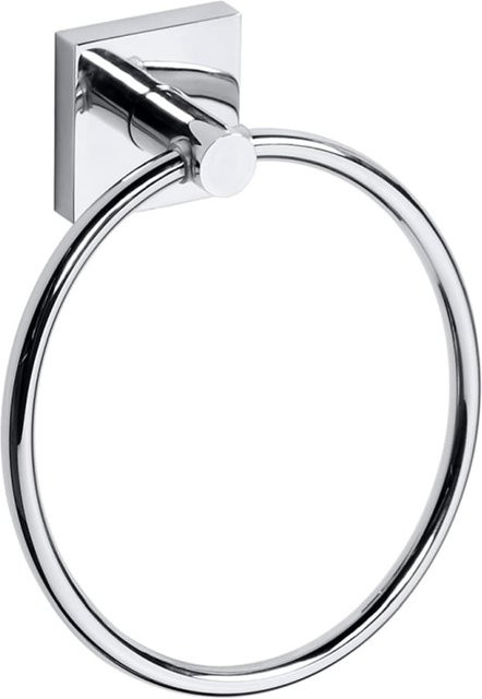 Brillantbad META Handtuchring aus Messing in Chrom, Farbe Silber, B/T/H: 5,0 x 16,8 x 18,8 cm, zur Wandmontage durch Bohren - Bild 1