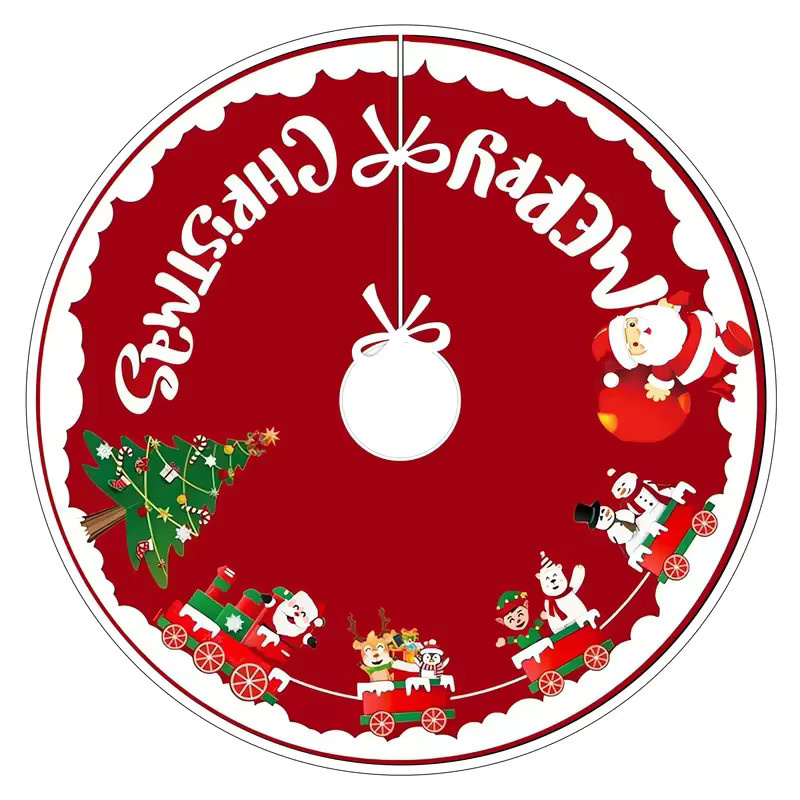 VIKAMA Weihnachtsbaumrock in Rot für deine Weihnachtsdekoration - Bild 2