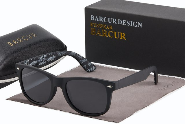 Barcur Sportsonnenbrille, Unisex, Vollrand, Kunststoff, Schwarz - Bild 1