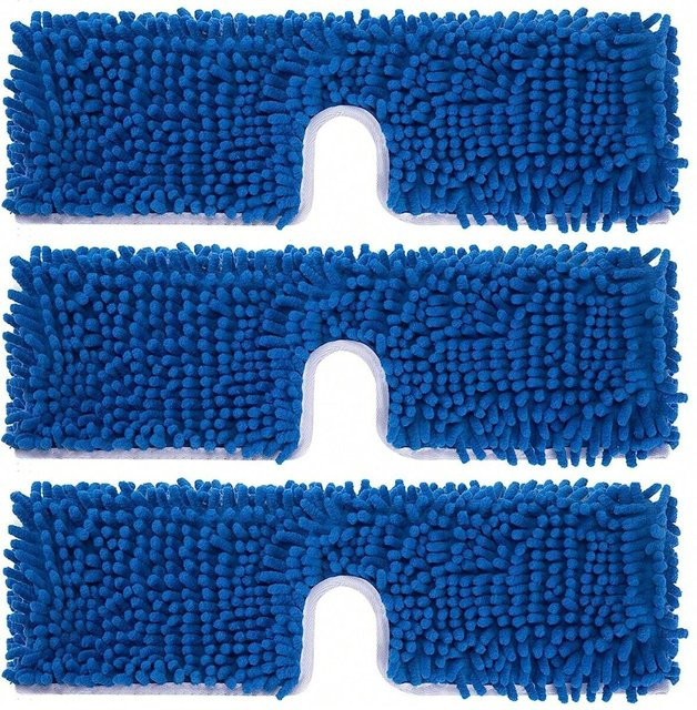 3er Pack Mikrofaser-Mopp-Nachfüllungen in Blau, kompatibel mit Vileda und O-Zeder, waschbare Ersatz-Moppköpfe für Nass- und Trockenreinigung - Bild 1