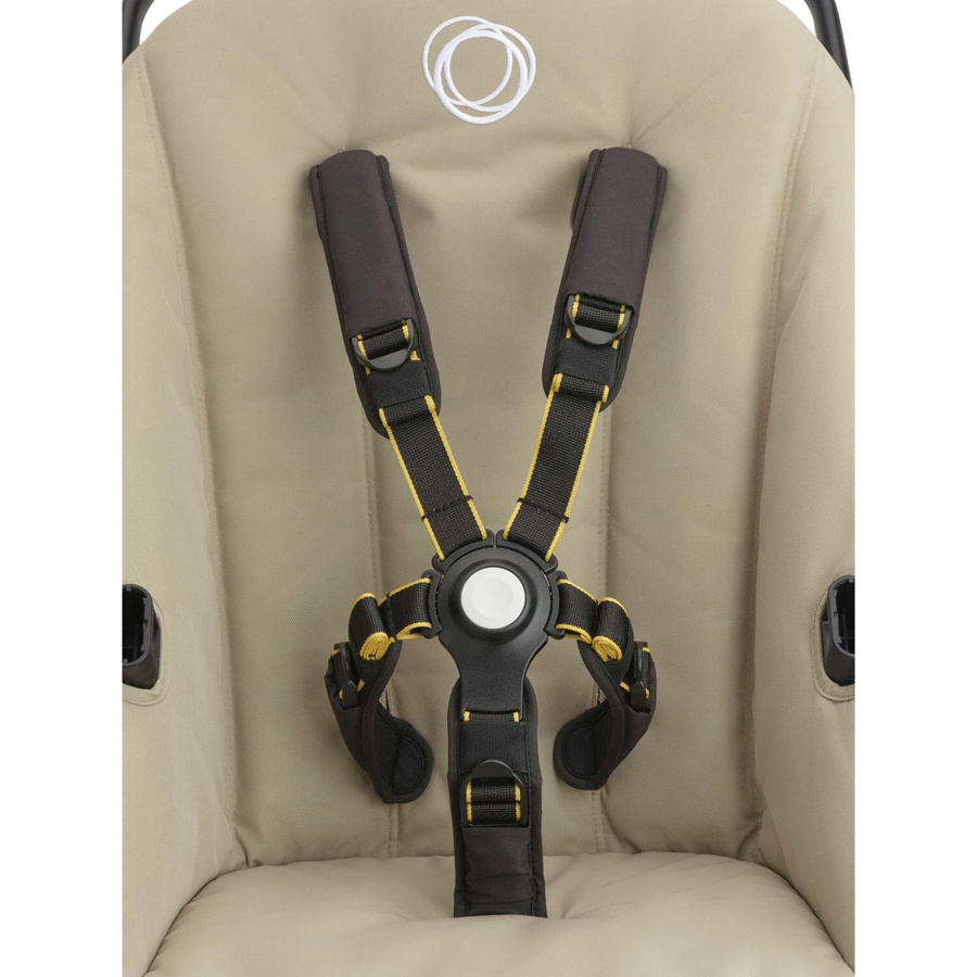 Bugaboo Cub Kombikinderwagen in Schwarz und Beige mit Aluminiumgestell, Schwenkrädern und Federung - Bild 2