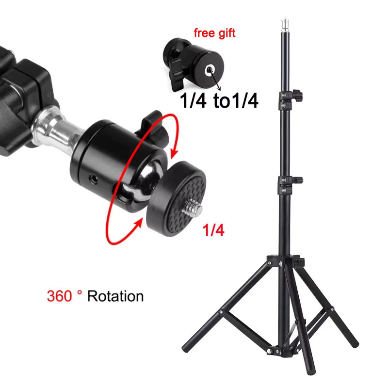 DITONG Universelle tragbare Stativhalterung für Magcubic HY300 Pro und HY320mini Projektor, Schwarz, Breite: 110 cm - Bild 3