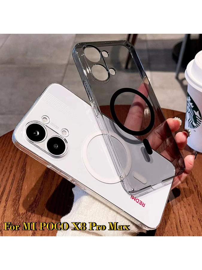 Xiaomi Magnetische Klare Handyhülle aus hartem PC mit HD-Matt-Finish für Poco und Redmi Modelle - Bild 6