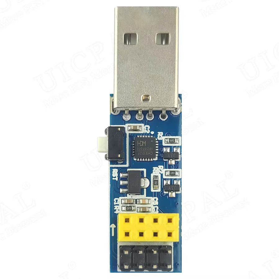 USB Downloader Modul für ESP8266 ESP-01 und ESP-01S mit CH9102F Chip zur Firmware-Programmierung für Arduino und ESP-Link v1.0 in Blau - Bild 2