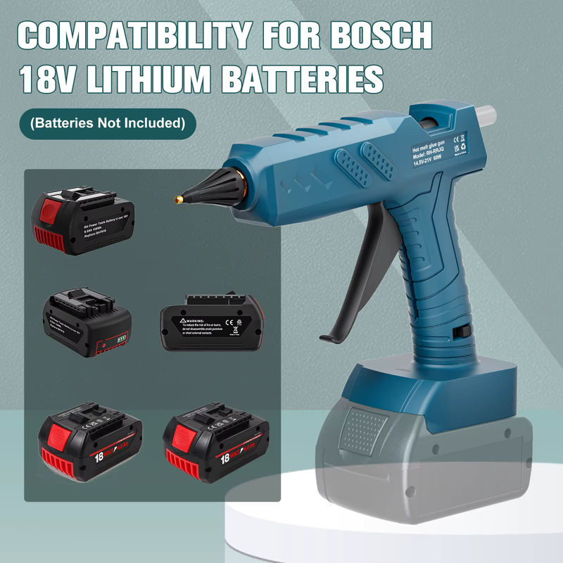 Synxiter Elektrische Akku-Heißklebepistole für Bosch 18 V Akku mit 11 mm Klebesticks - Bild 6