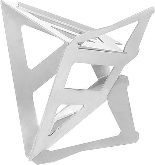Igeteck Kaffee Trichter Filter aus Edelstahl, faltbar und tragbar für Outdoor und Camping, grau/silber - Bild 1