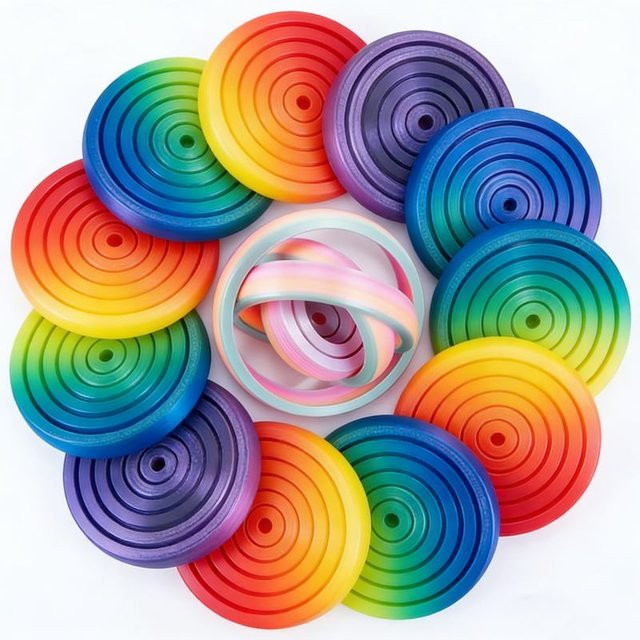 XDR 7-Ring Fidget Spinner, 3D-gedruckt, Sensorik-Spielzeug - Bild 1