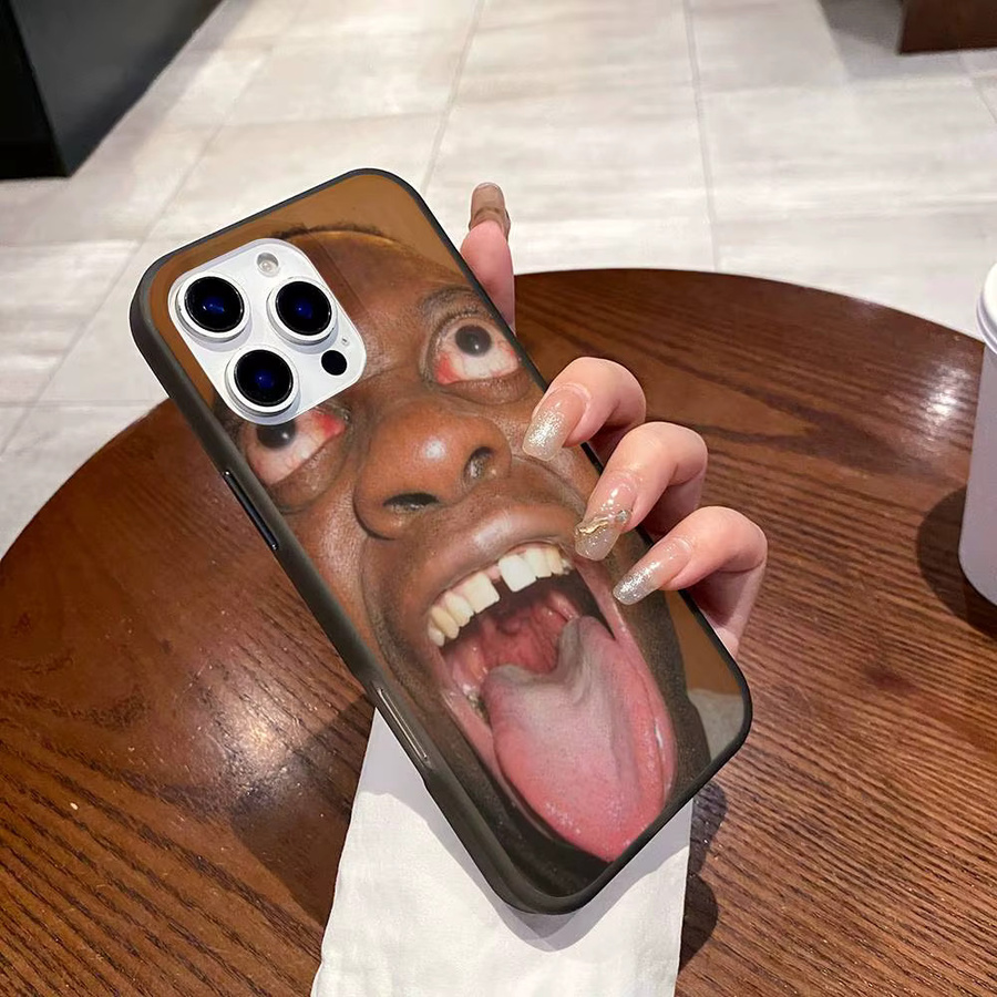 Stoßfeste Handyhülle mit Ugly Man Wellenmuster Design für iPhone 11 bis iPhone 17 Pro Max Plus in Multicolour - Bild 4