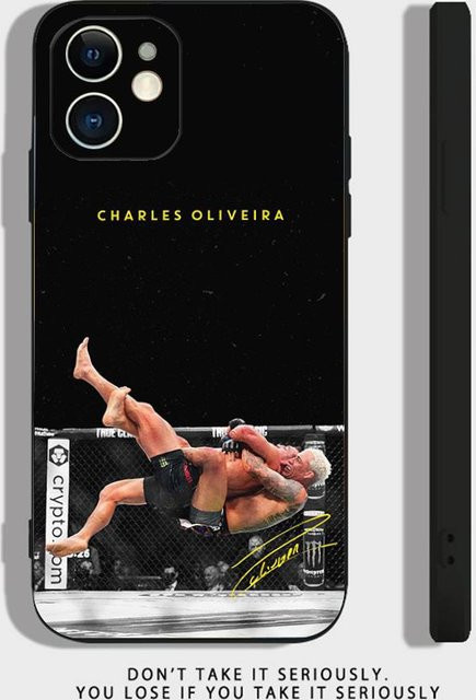 Mart120 Handyhülle Charles Oliveira aus weichem Silikon für iPhone, Schwarz - Bild 1